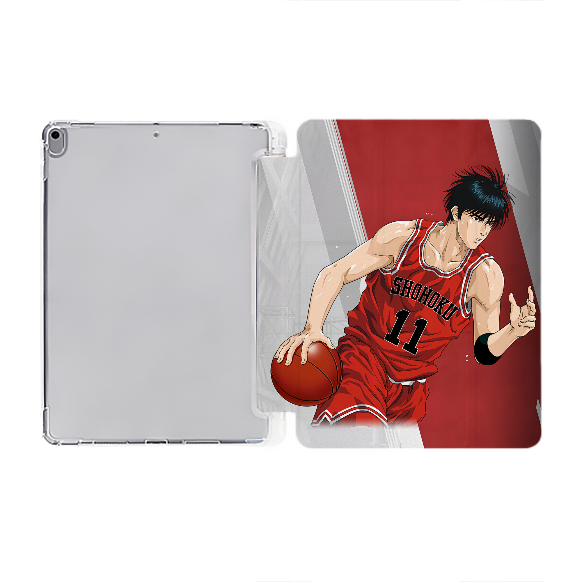 （画像用） SLAM DUNK／スラムダンク IPad ケース ペン収納付き 三つ折りスタンド PUレザー×シリコン 対応機種9.5/10.5/10.9インチ